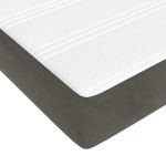 vidaXL Saltea de pat cu arcuri, gri închis, 160x210x20 cm, catifea vidaXL Saltea de pat cu arcuri, gri închis, 160x210x20 cm, catifea