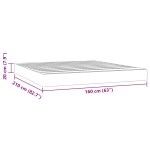 vidaXL Saltea de pat cu arcuri, roz, 160x210x20 cm, catifea