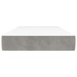 vidaXL Saltea de pat cu arcuri, gri deschis, 80x220x20 cm, catifea vidaXL Saltea de pat cu arcuri, gri deschis, 80x220x20 cm, catifea