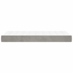 vidaXL Saltea de pat cu arcuri, gri deschis, 80x220x20 cm, catifea vidaXL Saltea de pat cu arcuri, gri deschis, 80x220x20 cm, catifea