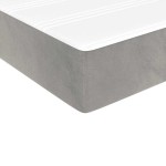 vidaXL Saltea de pat cu arcuri, gri deschis, 90x220x20 cm, catifea vidaXL Saltea de pat cu arcuri, gri deschis, 90x220x20 cm, catifea