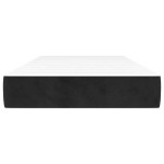 vidaXL Saltea de pat cu arcuri, negru, 90x220x20 cm, catifea