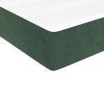 vidaXL Saltea de pat cu arcuri, verde închis, 90x220x20 cm, catifea