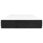 vidaXL Saltea de pat cu arcuri, negru, 100x220x20 cm, catifea