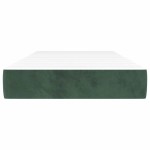 vidaXL Saltea de pat cu arcuri, verde închis, 100x220x20 cm, catifea