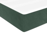 vidaXL Saltea de pat cu arcuri, verde închis, 100x220x20 cm, catifea