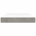 vidaXL Saltea de pat cu arcuri, gri deschis, 120x220x20 cm, catifea vidaXL Saltea de pat cu arcuri, gri deschis, 120x220x20 cm, catifea