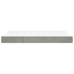 vidaXL Saltea de pat cu arcuri, gri deschis, 120x220x20 cm, catifea vidaXL Saltea de pat cu arcuri, gri deschis, 120x220x20 cm, catifea