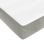 vidaXL Saltea de pat cu arcuri, gri deschis, 120x220x20 cm, catifea vidaXL Saltea de pat cu arcuri, gri deschis, 120x220x20 cm, catifea