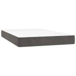 vidaXL Saltea de pat cu arcuri, gri închis, 120x220x20 cm, catifea vidaXL Saltea de pat cu arcuri, gri închis, 120x220x20 cm, catifea