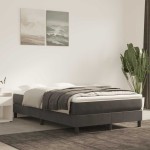 vidaXL Saltea de pat cu arcuri, gri închis, 120x220x20 cm, catifea vidaXL Saltea de pat cu arcuri, gri închis, 120x220x20 cm, catifea