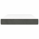 vidaXL Saltea de pat cu arcuri, gri închis, 120x220x20 cm, catifea vidaXL Saltea de pat cu arcuri, gri închis, 120x220x20 cm, catifea