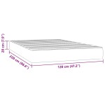 vidaXL Saltea de pat cu arcuri, gri închis, 120x220x20 cm, catifea vidaXL Saltea de pat cu arcuri, gri închis, 120x220x20 cm, catifea