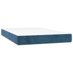 vidaXL Saltea pat cu arcuri, albastru închis, 120x220x20 cm, catifea vidaXL Saltea pat cu arcuri, albastru închis, 120x220x20 cm, catifea