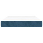 vidaXL Saltea pat cu arcuri, albastru închis, 120x220x20 cm, catifea vidaXL Saltea pat cu arcuri, albastru închis, 120x220x20 cm, catifea