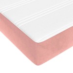 vidaXL Saltea de pat cu arcuri, roz, 120x220x20 cm, catifea