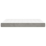 vidaXL Saltea de pat cu arcuri, gri deschis, 140x220x20 cm, catifea vidaXL Saltea de pat cu arcuri, gri deschis, 140x220x20 cm, catifea