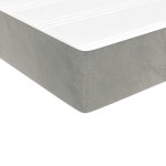 vidaXL Saltea de pat cu arcuri, gri deschis, 140x220x20 cm, catifea vidaXL Saltea de pat cu arcuri, gri deschis, 140x220x20 cm, catifea