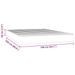 vidaXL Saltea de pat cu arcuri, gri deschis, 140x220x20 cm, catifea vidaXL Saltea de pat cu arcuri, gri deschis, 140x220x20 cm, catifea