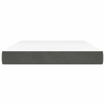 vidaXL Saltea de pat cu arcuri, gri închis, 140x220x20 cm, catifea vidaXL Saltea de pat cu arcuri, gri închis, 140x220x20 cm, catifea