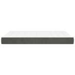 vidaXL Saltea de pat cu arcuri, gri închis, 140x220x20 cm, catifea vidaXL Saltea de pat cu arcuri, gri închis, 140x220x20 cm, catifea