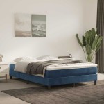 vidaXL Saltea pat cu arcuri, albastru închis, 140x220x20 cm, catifea vidaXL Saltea pat cu arcuri, albastru închis, 140x220x20 cm, catifea
