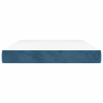 vidaXL Saltea pat cu arcuri, albastru închis, 140x220x20 cm, catifea vidaXL Saltea pat cu arcuri, albastru închis, 140x220x20 cm, catifea