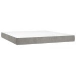 vidaXL Saltea de pat cu arcuri, gri deschis, 160x220x20 cm, catifea vidaXL Saltea de pat cu arcuri, gri deschis, 160x220x20 cm, catifea