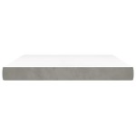 vidaXL Saltea de pat cu arcuri, gri deschis, 160x220x20 cm, catifea vidaXL Saltea de pat cu arcuri, gri deschis, 160x220x20 cm, catifea