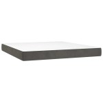 vidaXL Saltea de pat cu arcuri, gri închis, 160x220x20 cm, catifea vidaXL Saltea de pat cu arcuri, gri închis, 160x220x20 cm, catifea