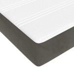 vidaXL Saltea de pat cu arcuri, gri închis, 160x220x20 cm, catifea vidaXL Saltea de pat cu arcuri, gri închis, 160x220x20 cm, catifea