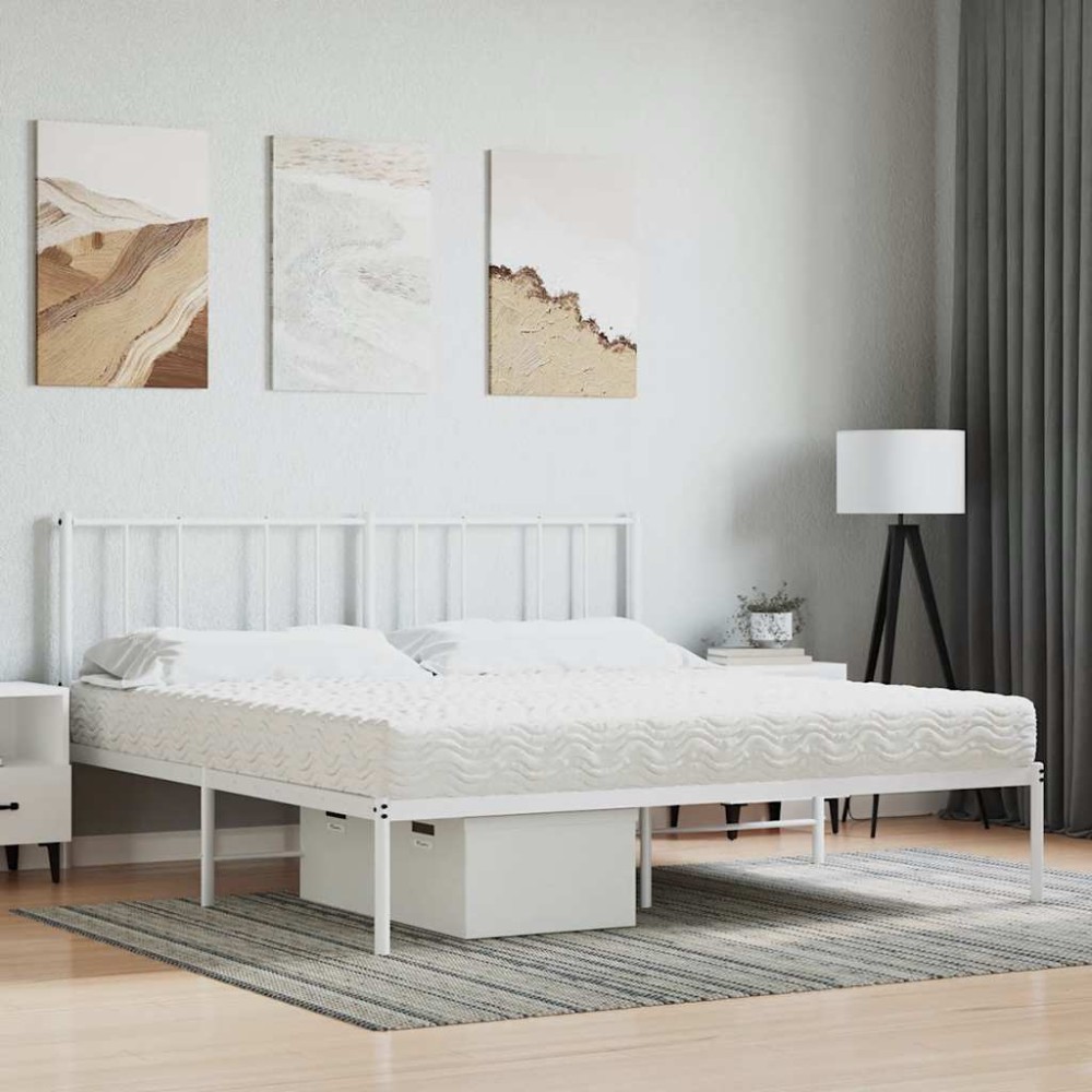 vidaXL Saltea din spumă, alb, 160x210 cm, duritate H2 H3