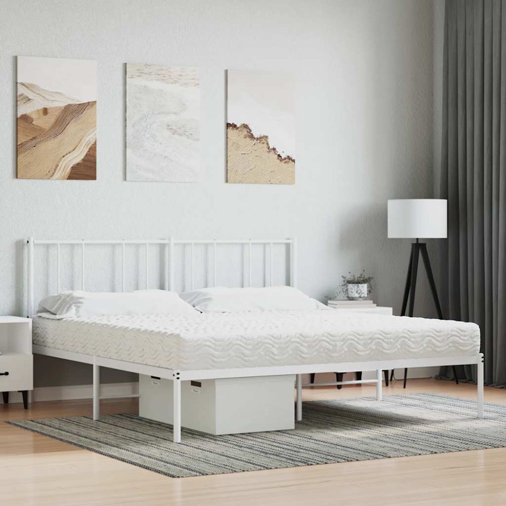 vidaXL Saltea din spumă, alb, 160x220 cm, duritate H2 H3
