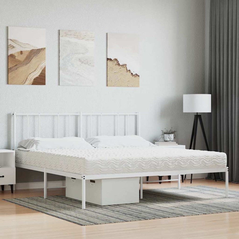 vidaXL Saltea din spumă, alb, 180x220 cm, duritate H2 H3