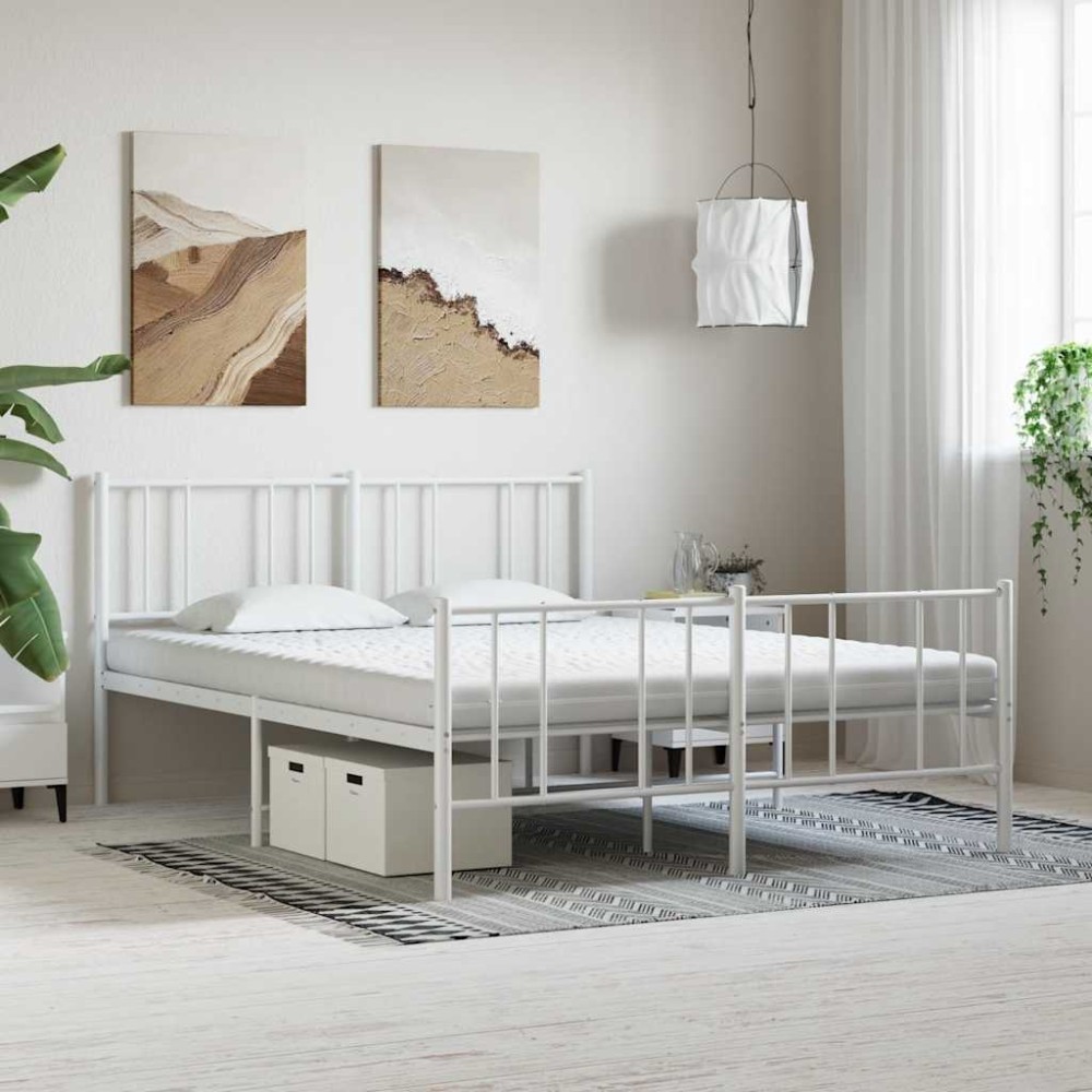 vidaXL Saltea din spumă, alb, 160x210 cm, 7 zone, duritate 20 ILD