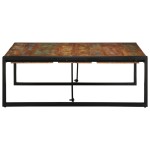 vidaXL Masuta de cafea multicolora 100x100x35 cm lemn masiv recuperat