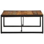 vidaXL Masuta de cafea multicolora 80x80x35 cm lemn masiv recuperat
