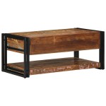 vidaXL Masuta de cafea multicolora 90x50x38 cm lemn masiv recuperat