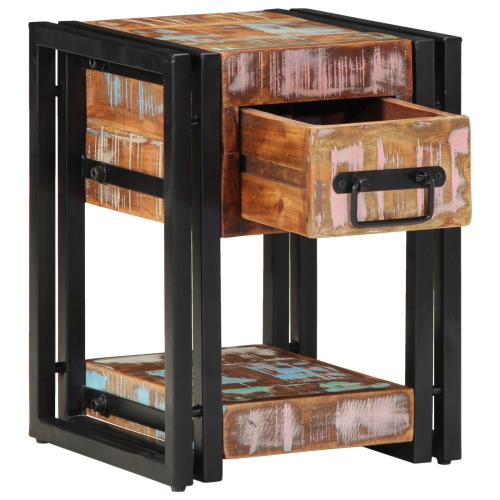 vidaXL Dulap de noapte cu sertar 2 pcs Multicolour 30 x 30 x 40 cm