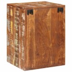 vidaXL Noptieră Maro 35 x 33 x 48 cm Lemn Solid Recuperat