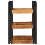 vidaXL Noptieră 2 pcs Maro și negru Lemn de mango solid