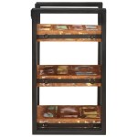 vidaXL Noptieră Maro și negru 38 x 33 x 58 cm Lemn Solid Recuperat