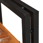 vidaXL Noptieră 2 pcs Maro și negru Lemn Solid Recuperat