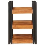 vidaXL Noptieră 2 pcs Maro și negru Lemn Solid de Acacia