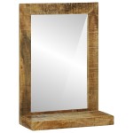 vidaXL Oglindă de baie 50x22x70 cm din lemn masiv de mango brut vidaXL Oglindă de baie 50x22x70 cm din lemn masiv de mango brut