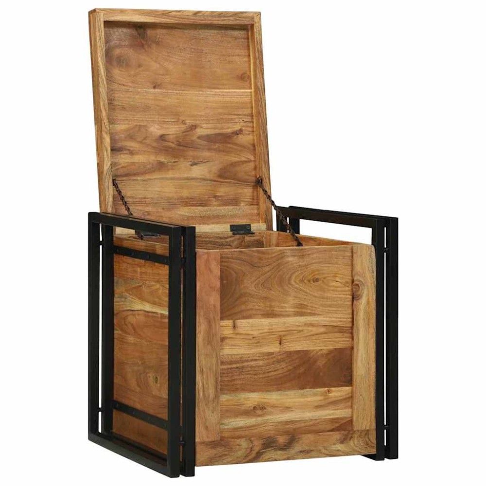 vidaXL Cutie de depozitare Maro 50 x 50 x 50 cm Lemn masiv de acacia