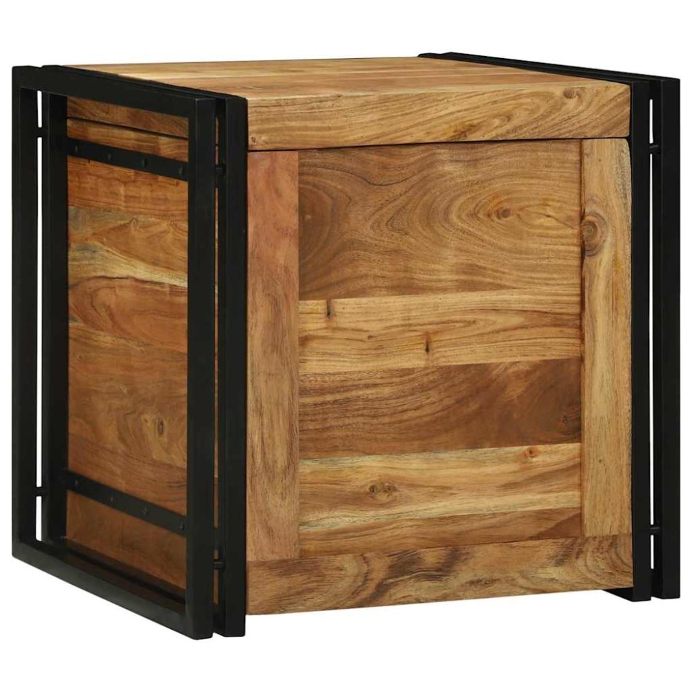vidaXL Cutie de depozitare Maro 50 x 50 x 50 cm Lemn masiv de acacia