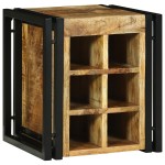 vidaXL Raft de vin 34.5 x 35 x 39 cm Lemn solid Lemn de mango brut vidaXL Raft de vin 34.5 x 35 x 39 cm Lemn solid Lemn de mango brut