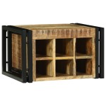 vidaXL Stativ pentru vin 46x35x27.5 cm Lemn Solid de Mango Brut vidaXL Stativ pentru vin 46x35x27.5 cm Lemn Solid de Mango Brut