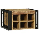 vidaXL Stativ pentru vin 46x35x27.5 cm Lemn Solid de Mango Brut vidaXL Stativ pentru vin 46x35x27.5 cm Lemn Solid de Mango Brut